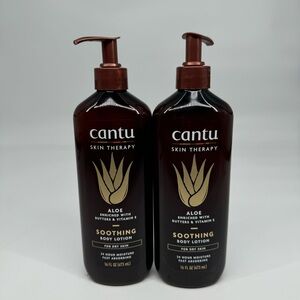 Cantu SKIN THERAPY Aloe Enriched Butter Vitamin E SOOTHING BODYโ LOTION 2 Pack